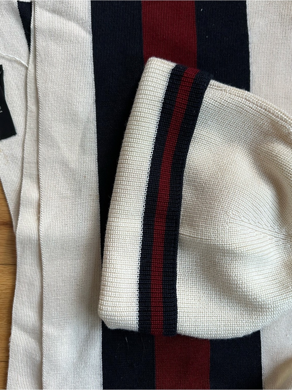 Vintage Gucci Cashmere Wool Striped Scarf & Hat Set